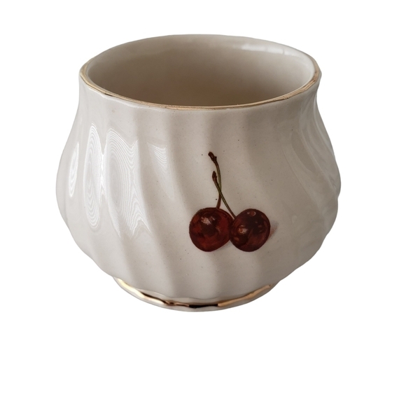 Vintage Sadler England Swirl Mini Creamer and Sugar Bowl With Fruit & Nu… - Picture 4 of 10